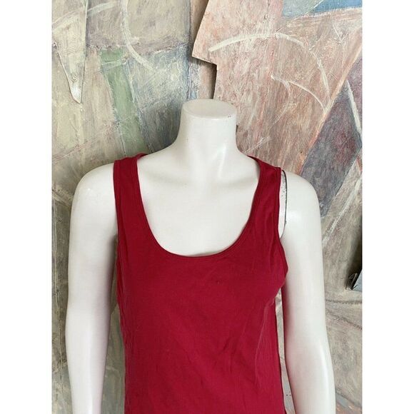 Attention Cherry Red Scoop Neck Tank Top Shirt Size XL - Picture 2 of 6